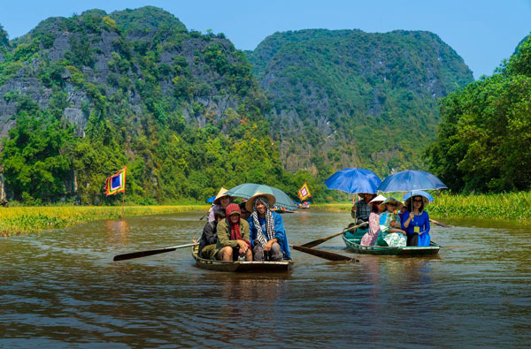 Cánh đồng lúa ở Tam Cốc vào mùa đẹp nhất trong năm