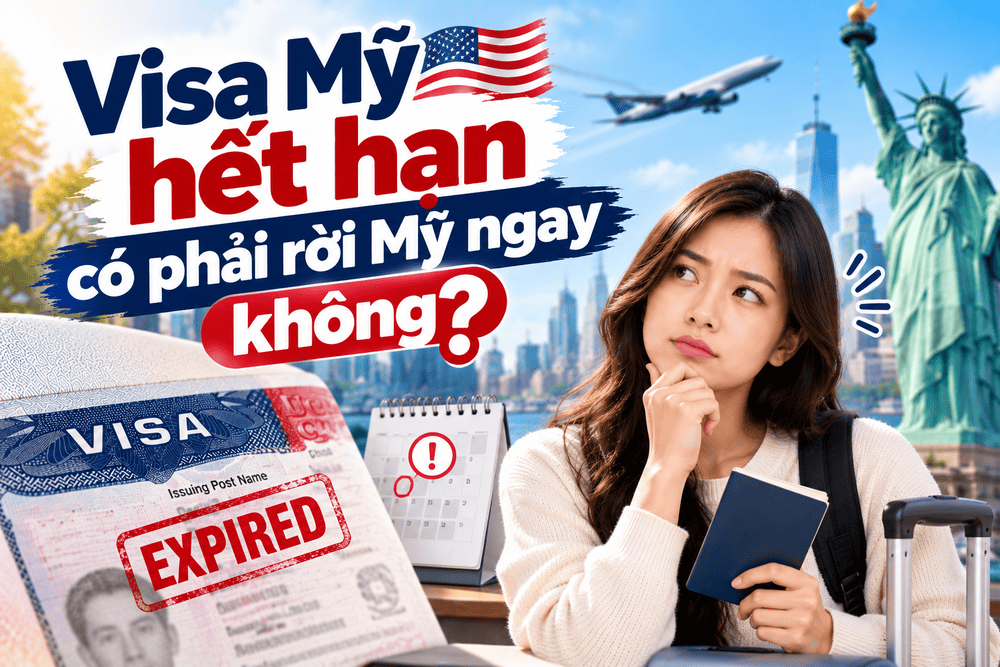 Visa Mỹ hết hạn có phải rời Mỹ ngay không?