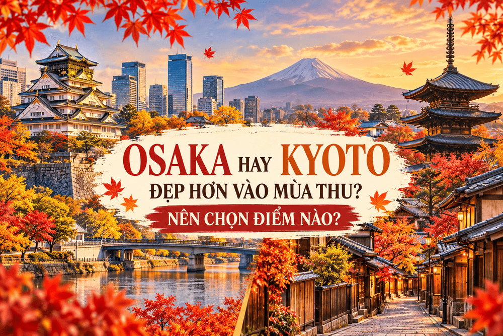 OSAKA HAY KYOTO ĐẸP HƠN VÀO MÙA THU? NÊN CHỌN ĐIỂM NÀO?
